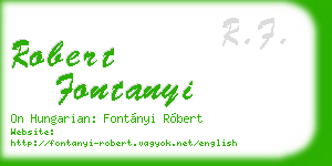 robert fontanyi business card