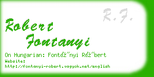 robert fontanyi business card